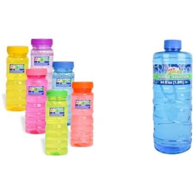 Maxx Bubbles Bundle: 6 Bubble Bottles plus 64 oz Refill